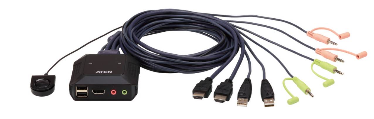 ATEN 2-port 4K HDMI KVM USB mini