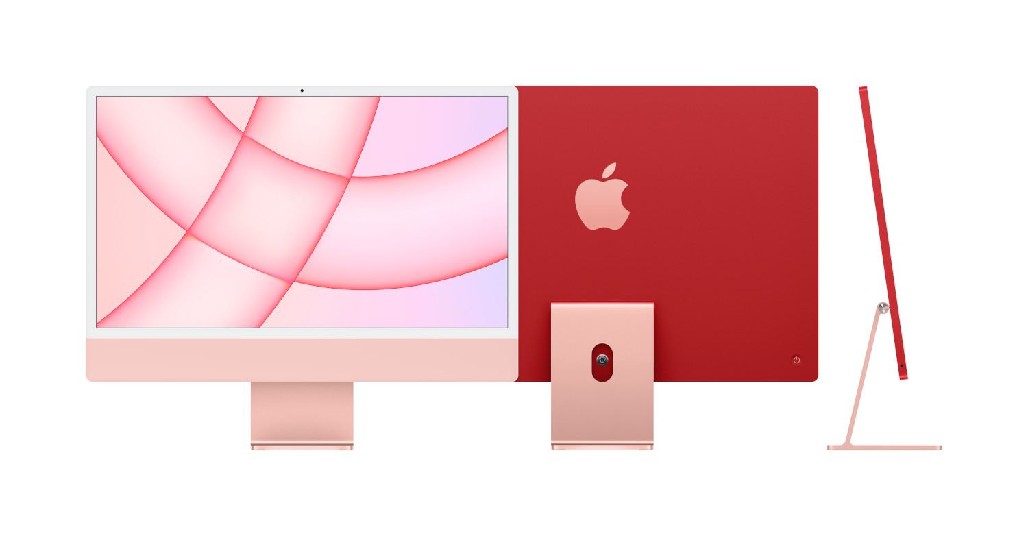 Apple iMac/24"/4480 x 2520/M1/8GB/512GB SSD/M1/Big Sur/Pink/1R