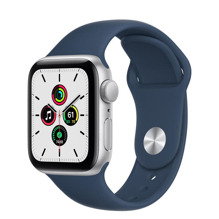 Apple Watch SE/40mm/Silver/Sport Band/Blue