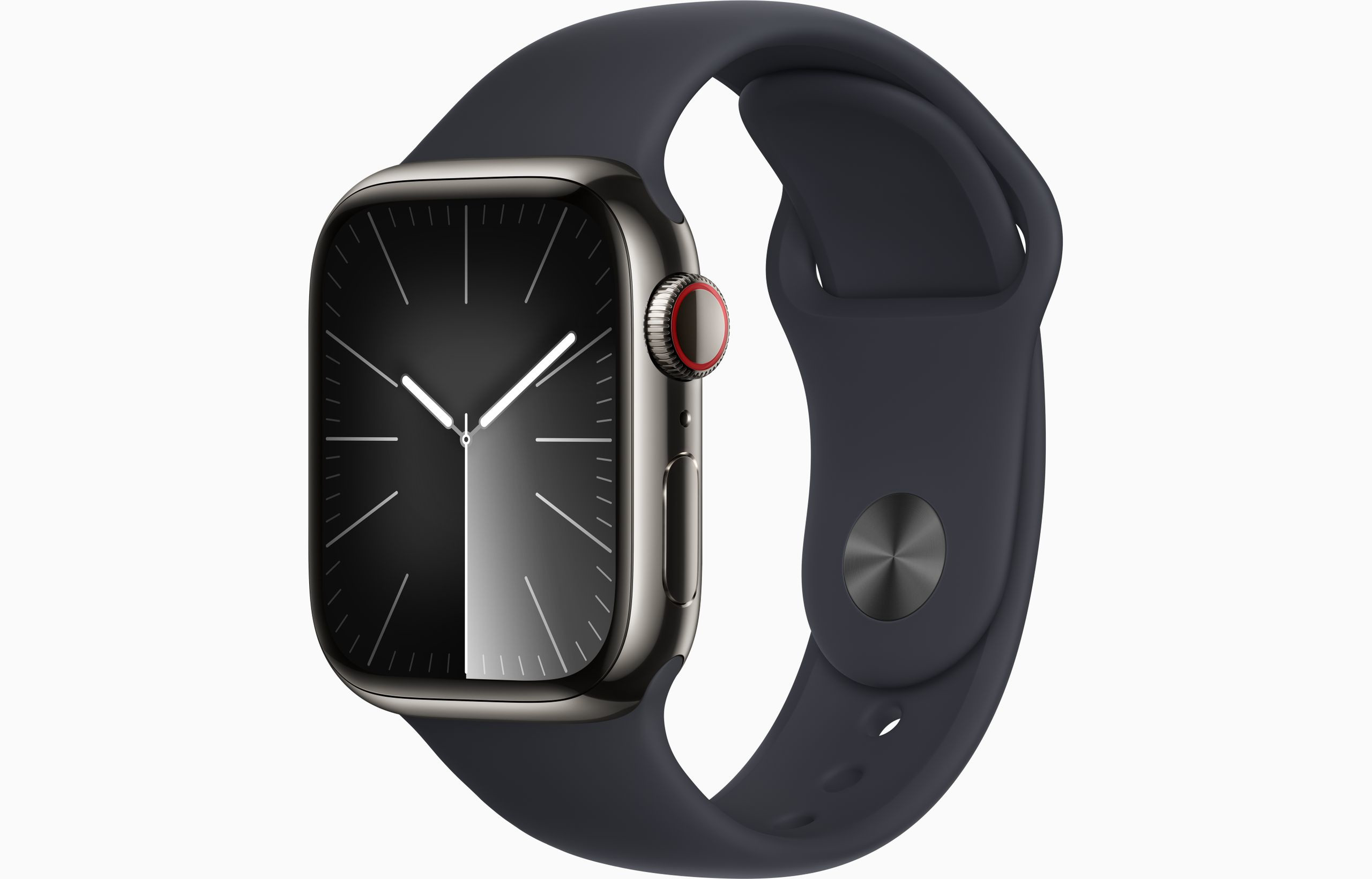 Apple Watch S9 Cell/41mm/Graphite/Sport Band/Midnight/-S/M