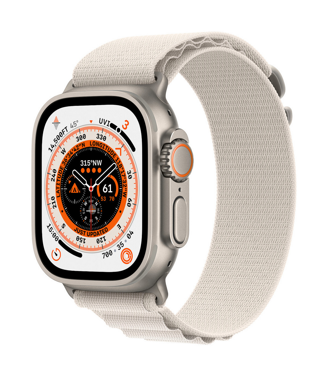 Apple Watch Ultra/49mm/Titan/Sport Band/Starlight Alpine