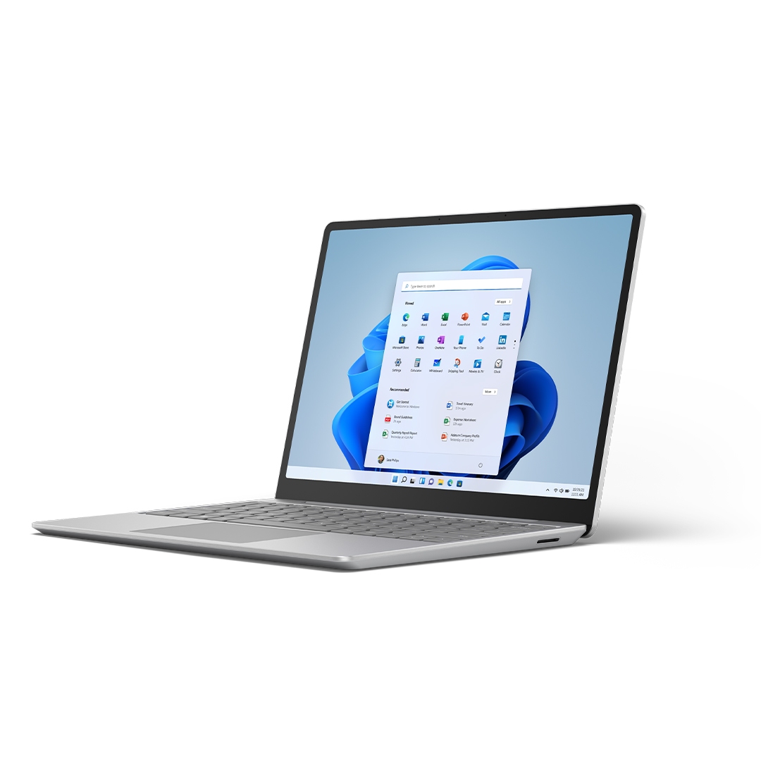 Microsoft Surface Laptop GO 2 - i5-1135G7/8GB/128GB SSD/12,4" 1536 x 1024/TOUCH/Iris XE/WIN 11 PRO - Platinová - komerční licence