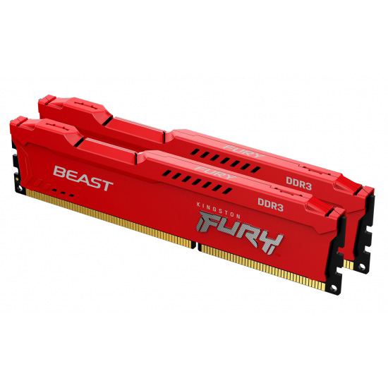Kingston FURY Beast/DDR3/8GB/1600MHz/CL10/2x4GB/Red