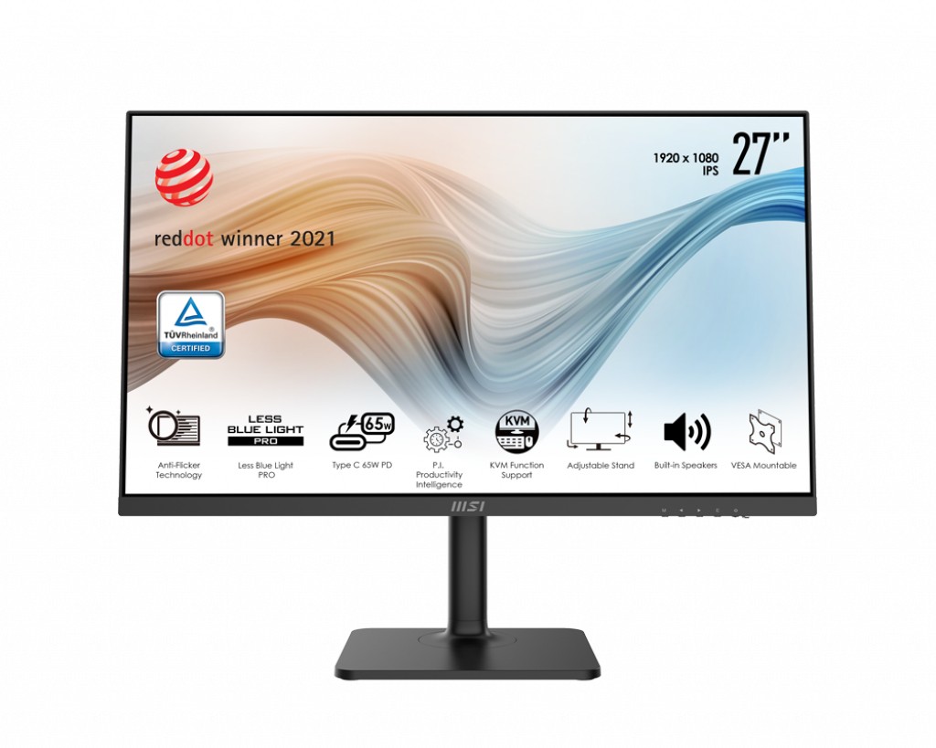 MSI monitor Modern MD272P, 27"/FHD/IPS/5ms/1000:1/250cd / m2/HDMI/DP/USB/USB-C