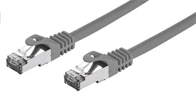 Kabel C-TECH patchcord Cat7, S/FTP, šedý, 2m