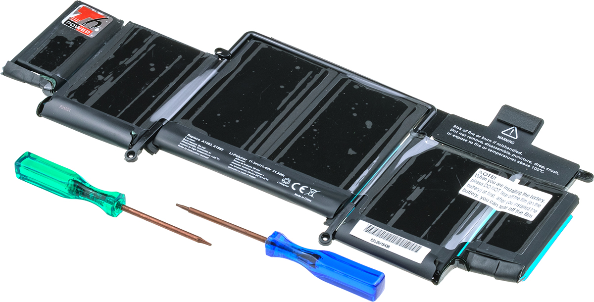 Baterie T6 Power Apple MacBook Pro 13" Retina (2013, 2014, 2015), 6330mAh, 71,8Wh, 6cell, Li-pol