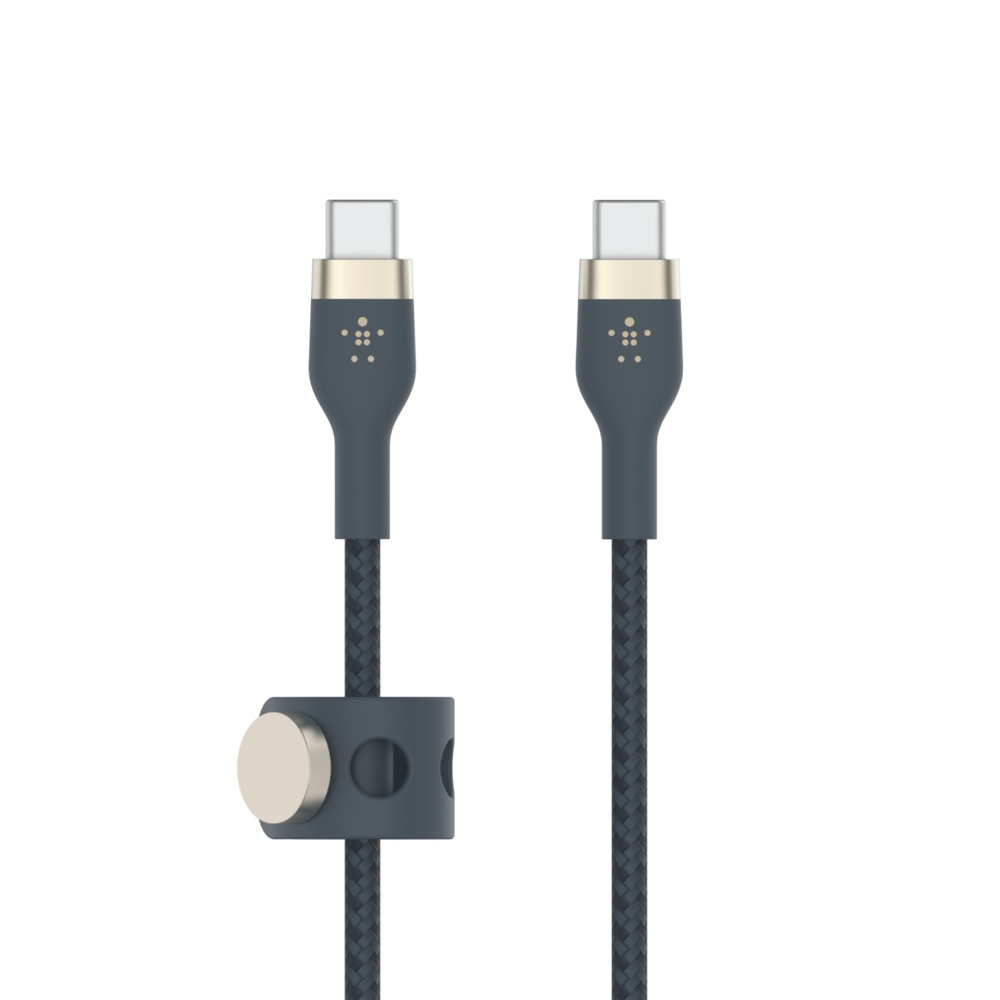 Belkin USB-C na USB-C kabel, 3m, modrý - odolný PRO Flex