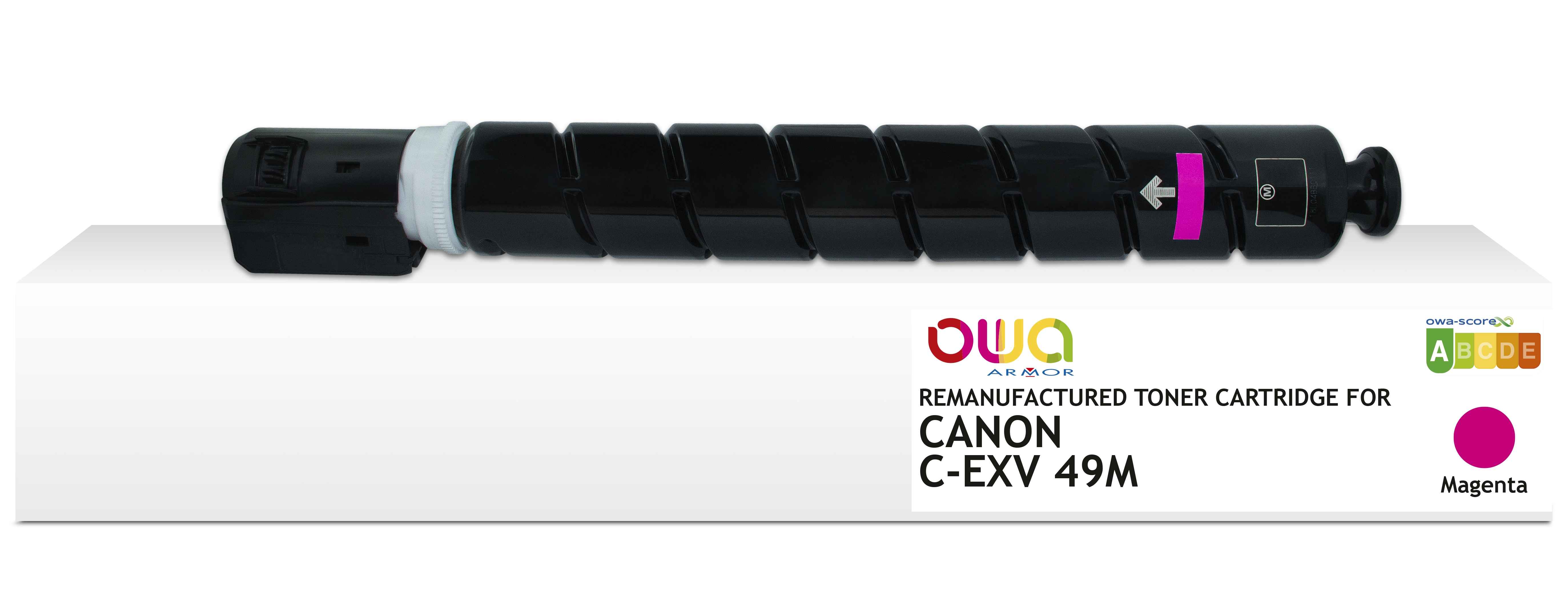 OWA Armor toner kompatibilní s Canon C-EXV49M, 19000st, červená/magenta
