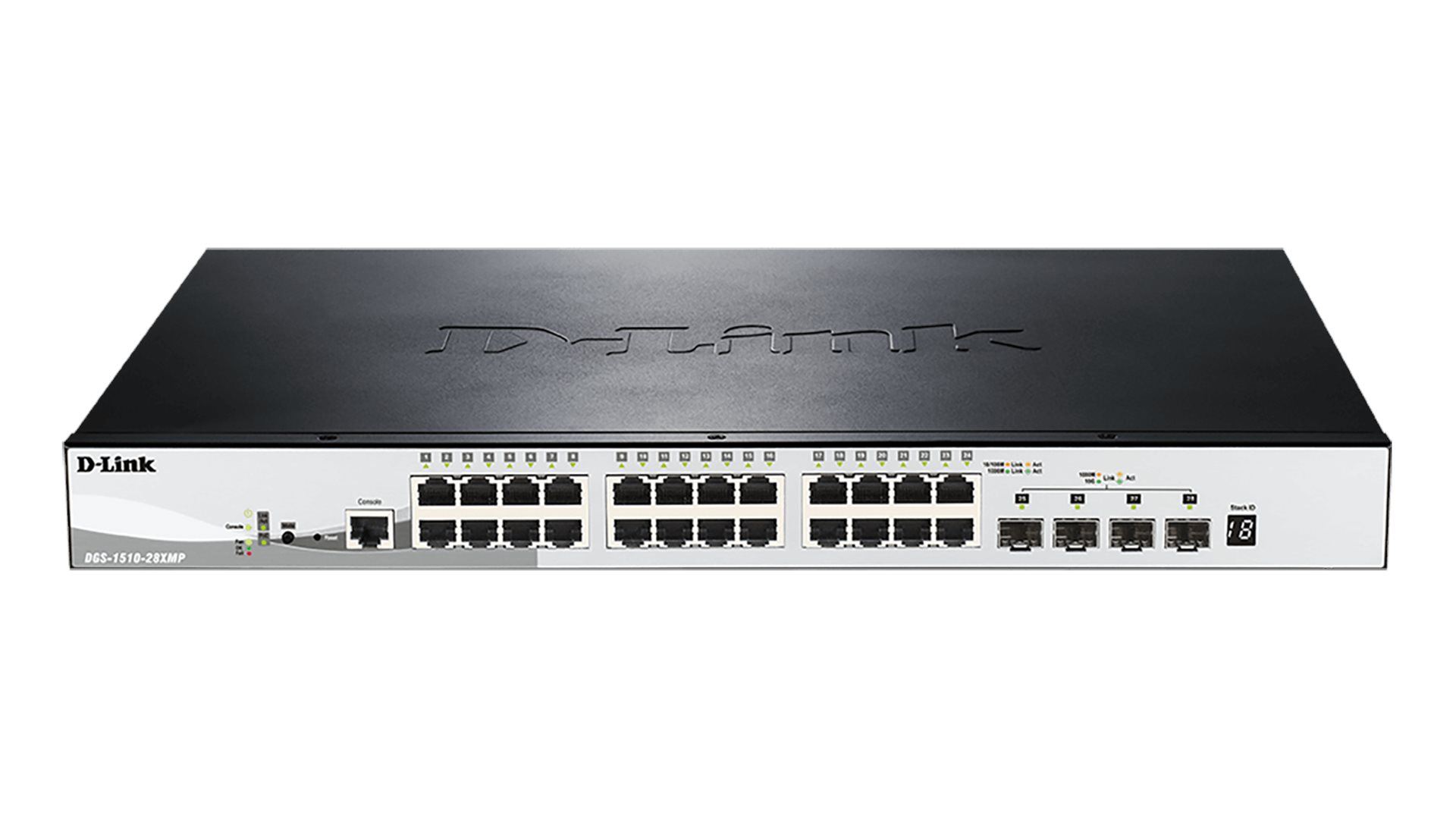 D-Link DGS-1510-28XMP 28-Port Gigabit Stackable POE Smart Managed Switch including 4x 10G SFP+