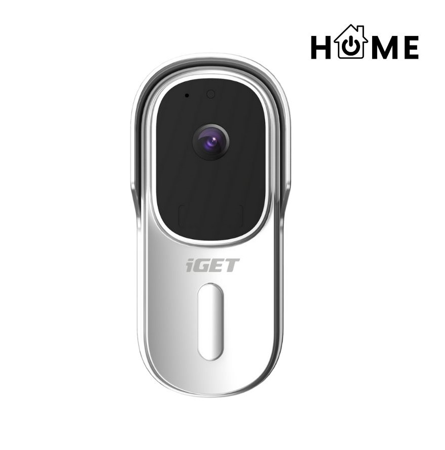 iGET HOME Doorbell DS1 White - WiFi bateriový videozvonek, FullHD, obousměrný zvuk, CZ aplikace