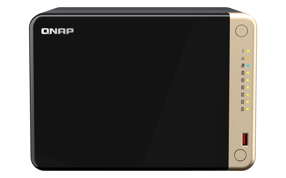 QNAP TS-664-8G (4core 2,9GHz, 8GB RAM, 6xSATA, 2x M.2 NVMe slot, 1xPCIe, 1xHDMI 4K, 2x2,5GbE, 4xUSB)