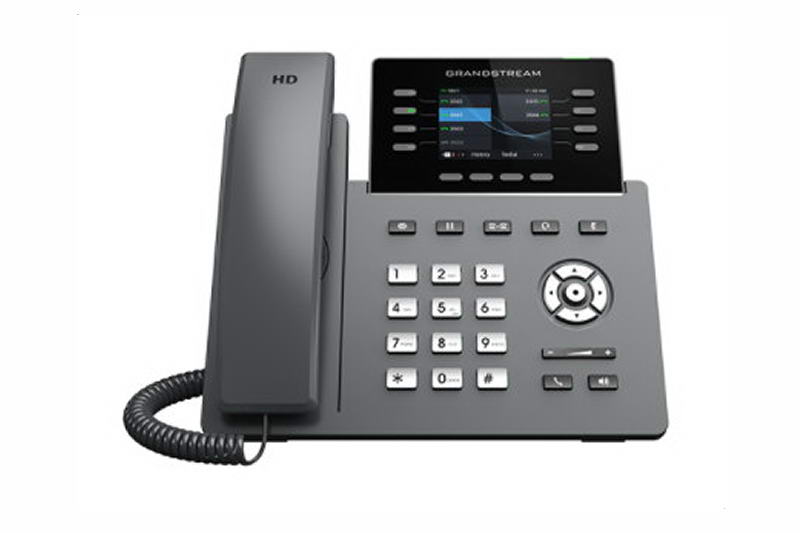 Grandstream GRP2624 SIP telefon, 2.8" TFT bar. displej, 4 SIP účty, 4 pr. tl., 2x10/100Mb, WiFi, BT