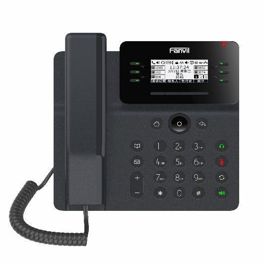 Fanvil V62 SIP telefon, 2,7"podsv.disp., 6SIP, 15DSS tl., USB, dual Gbit, PoE