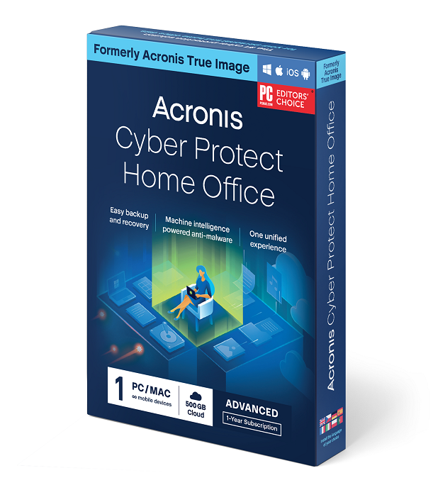 Acronis Cyber Protect Home Office Advanced Sub. 1 Computer + 500 GB Acronis Cloud Storage - 1Y