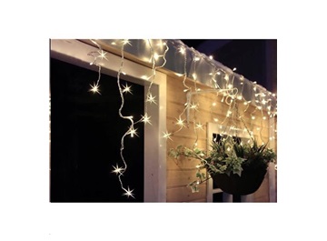 Solight LED vánoční závěs,120 LED, 3m x 0,7m, přívod 6m, venkovní, teplé bílé světlo, paměť, časovač
