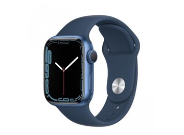 Apple Watch S7/41mm/Blue/Sport Band/Blue