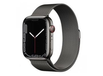 Apple Watch S7 Cell/45mm/Space Grey/Elegant Band/Silver