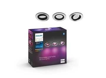 PHILIPS Hue Centura hliník, 5,7W, 350lm, 2000-6500K, RGB, IP20, stmívatelné 3ks