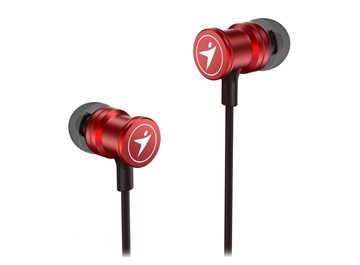 GENIUS sluchátka HS-M316 METALLIC RED, 4pin 3,5 mm jack, červená