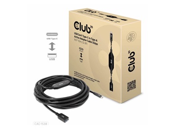 Club3D Kabel USB-C na USB-A, Aktivní adaptér/kabel, 5 Gbps (M/F), 10m