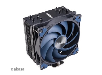 AKASA chladič CPU Alucia H4, Heatpipes, Black fins