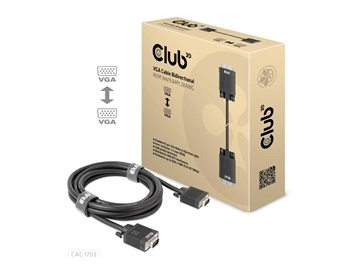 Club3D kabel VGA, M/M, 28AWG, 3m