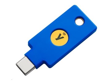 Security Key C NFC - USB-C, podporující vícefaktorovou autentizaci (NFC), podpora FIDO U2F, voděodolný
