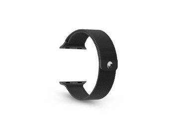 RhinoTech ocelový řemínek milánský tah pro Apple Watch 42 / 44 / 45mm černý