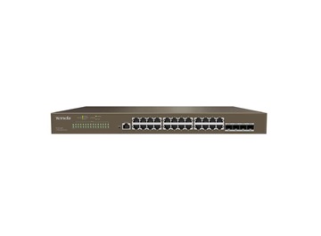 Tenda TEG5328F Gigabit L3 Managed Switch, 24x RJ45 1Gb/s, 4x SFP, STP, RSTP, MSTP, IGMP, VLAN, Rack