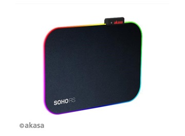 AKASA podložka pod myš SOHO RS, RGB gaming mouse pad, 35x25cm, 4mm thick