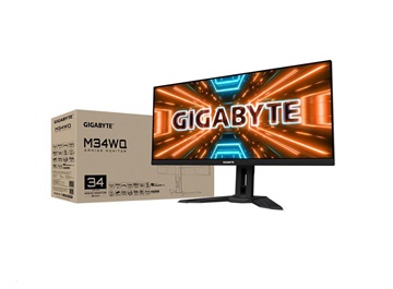 BAZAR - GIGABYTE LCD - 34" Gaming monitor M34WQ WQHD, 3440 x 1440, 144Hz, 1000:1, 1ms, 2xHDMI 2.0, 1xDP - PO OPRAVĚ