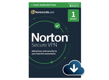 NORTON SECURE VPN ENG 1 uživatel pro 1 zařízení na 1 rok ESD