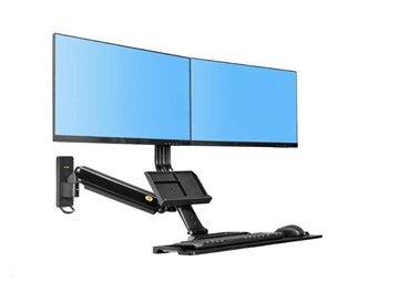 Držák na 2 monitory a klávesnici Fiber Mounts MC27-2AB