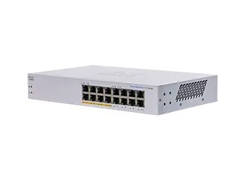 Cisco switch CBS110-16PP, 16xGbE RJ45, fanless, PoE, 64W - REFRESH