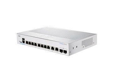 Cisco switch CBS250-8T-E-2G (8xGbE,2xGbE/SFP combo,fanless) - REFRESH