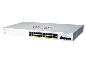 Cisco switch CBS220-24P-4G (24xGbE,4xSFP,24xPoE+,195W) - REFRESH