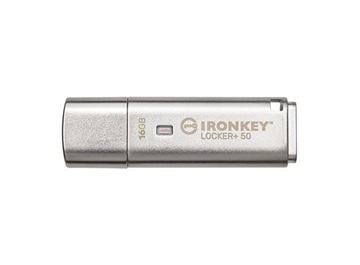 Kingston 16GB IKLP50 IronKey Locker+ 50 AES USB, w/256bit Encryption