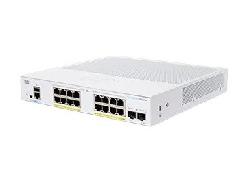 Cisco switch CBS350-16FP-2G-UK (16xGbE,2xSFP,16xPoE+,240W,fanless) - REFRESH