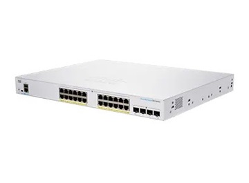 Cisco switch CBS250-24FP-4X (24xGbE,4xSFP+,24xPoE+,370W) - REFRESH