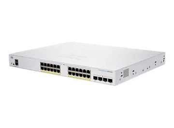 Cisco switch CBS350-24FP-4G-EU (24xGbE,4xSFP,24xPoE+,370W) - REFRESH