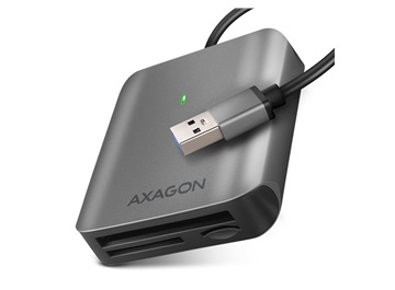 AXAGON CRE-S3, USB-A 3.2 Gen 1 - SUPERSPEED čtečka karet, 3-slot &amp; lun SD/microSD/CF, podpora UHS-II