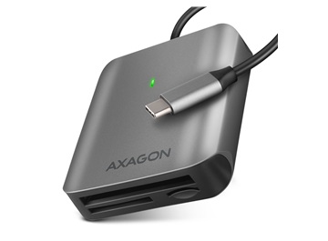 AXAGON CRE-S3C, USB-C 3.2 Gen 1 - SUPERSPEED čtečka karet, 3-slot &amp; lun SD/microSD/CF, podpora UHS-II