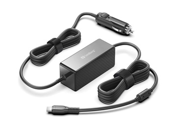 Sandberg nabíječka do auta USB-C, PD 100 W, 12-24 V, černá