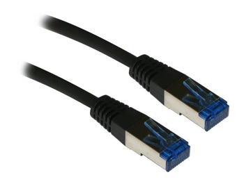 XtendLan patch kabel Cat6A, SFTP, LS0H - 0,5m, černý (prodej po 10 ks)