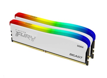 Kingston FURY Beast White/DDR4/16GB/3600MHz/CL17/2x8GB/RGB/White