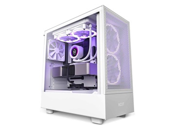 NZXT skříň H5 Flow edition / 2x120 mm fan / USB 3.0 / USB-C 3.1 / průhledná bočnice / mesh panel / bílá