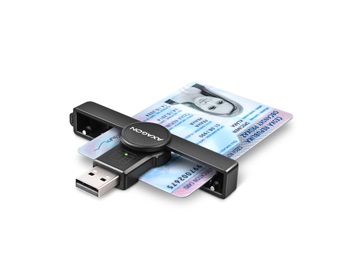 AXAGON CRE-SMP1A, USB-A PocketReader čtečka kontaktních karet Smart card (eObčanka)