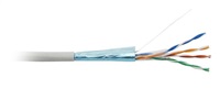 BAZAR - FTP kabel LYNX, Cat6, drát, PVC, Dca, šedý, 305m cívka - prasklá cívka