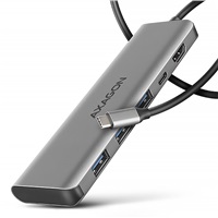 AXAGON HMC-5H, USB 5Gbps hub, 3x USB-A, HDMI 4k/30Hz, PD 100W, kabel USB-C 100cm