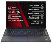 Lenovo ThinkPad E/E16 Gen 2 (AMD)/R5-7535HS/16"/WUXGA/16GB/512GB SSD/AMD int/W11H/Black/3R